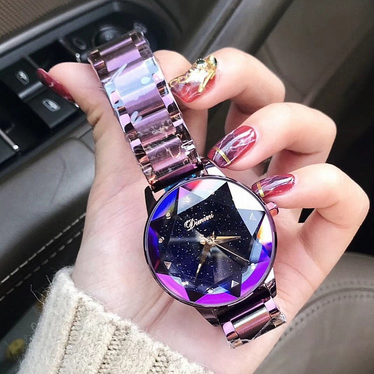 2018 Luxury Brand lady Crystal Watch Women Dress Watch Fashion Rose Gold Quartz Watches Female Stainless Steel Wristwatches