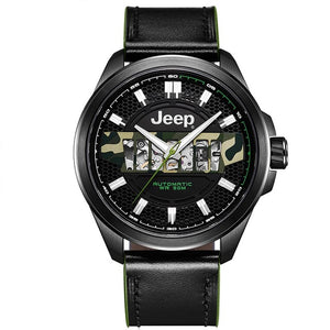 Jeep Original Mens Mechanical Watches Grand Cherokee Seri 50M Waterproof Steel Hollow Luxury Brand Male Watch JPG900101MA