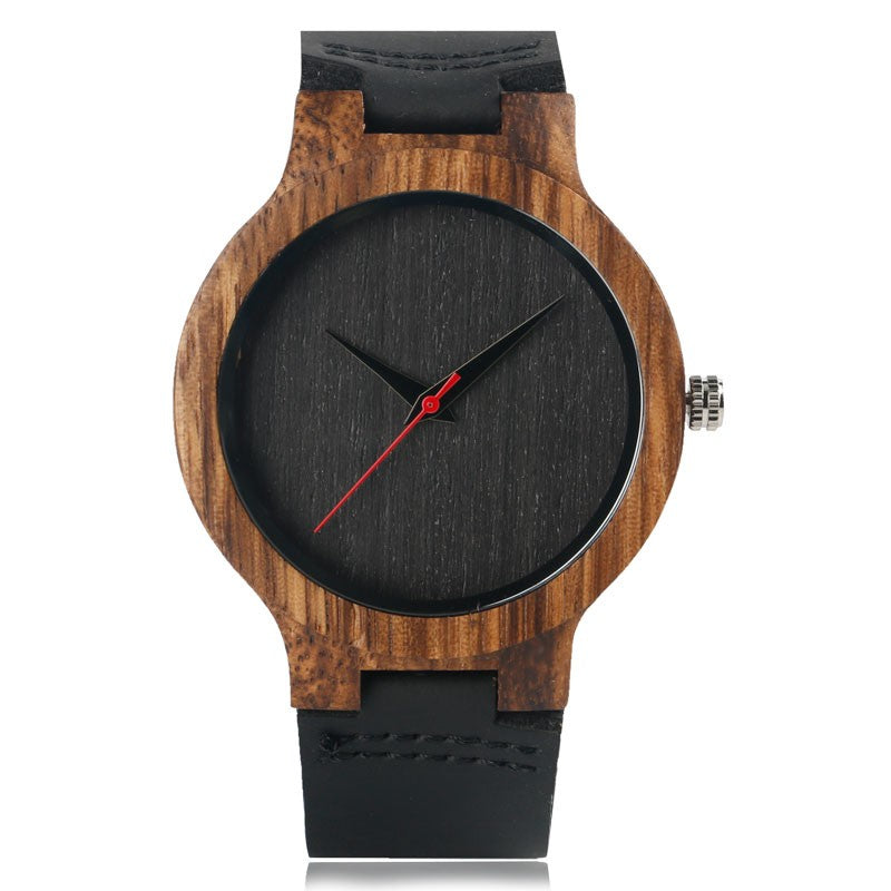 Wooden Watches Quartz Watch Men 2017 Bamboo Modern Wristwatch Analog Nature Wood Watches Fashion Soft Leather Creative Birthday Gifts